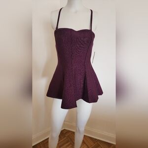 Bramd New With Tags Anthropologie Mulberry Peplum Camisole Bustier